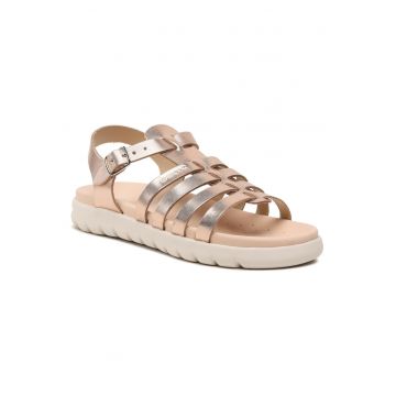 Sandale de piele cu barete multiple Soleima - Auriu