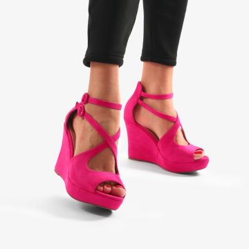 SANDALE DIN PIELE ECOLOGICA CU PLATFORMA CRL0744