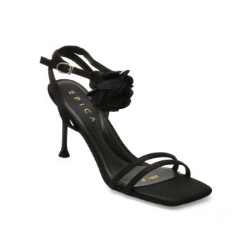 Sandale EPICA negre, 8859, din piele ecologica