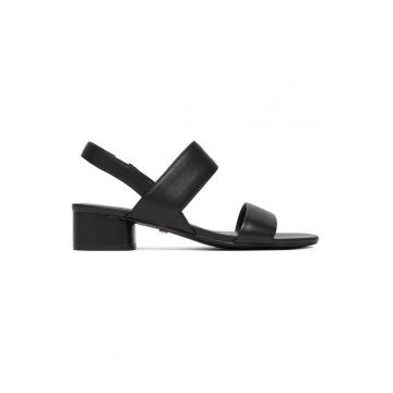 Sandale femei -  piele naturala - negru