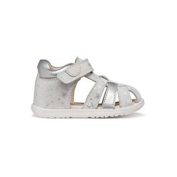 Sandale Fete -  piele naturala - gri -