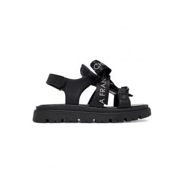 Sandale Fete -  piele naturala - negru -