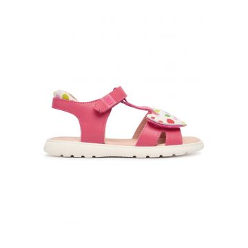 Sandale Fete -  piele naturala - roz -