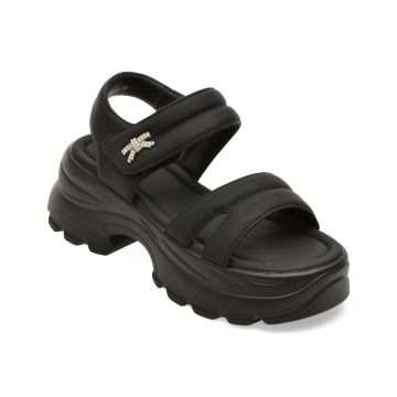Sandale FLAVIA PASSINI negre, 57113, din piele ecologica