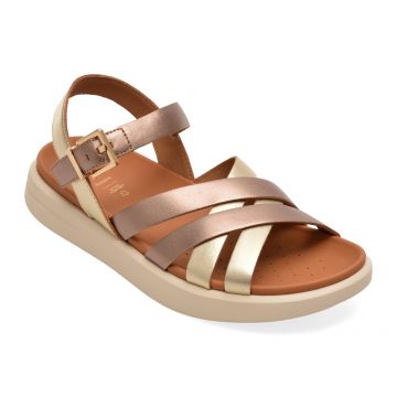 Sandale GEOX bej, D35PAB, din piele naturala