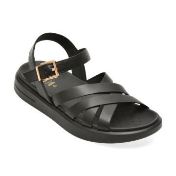 Sandale GEOX negre, D35PAB, din piele naturala
