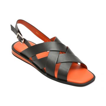 Sandale GRYXX negre, 5H282, din piele naturala