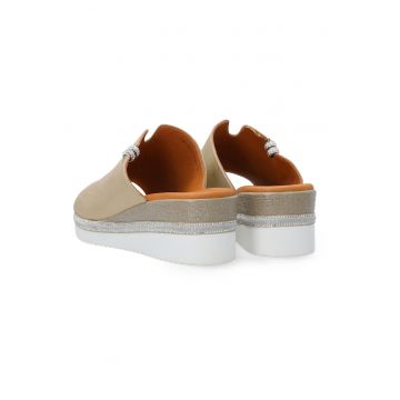 Sandale metalice din piele