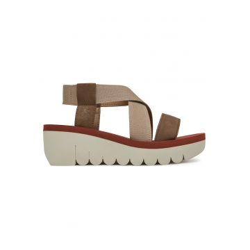 Sandale pentru femei -  piele naturala - multicolor