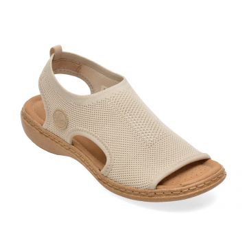 Sandale RIEKER bej, 61851, din material textil