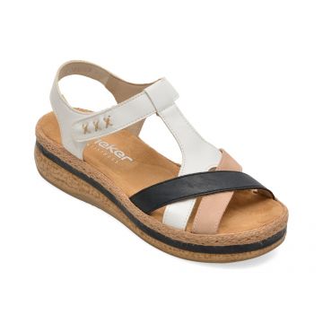 Sandale RIEKER multicolor, V0919, din piele ecologica