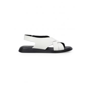 Sandale slingback din piele cu barete incrucisate