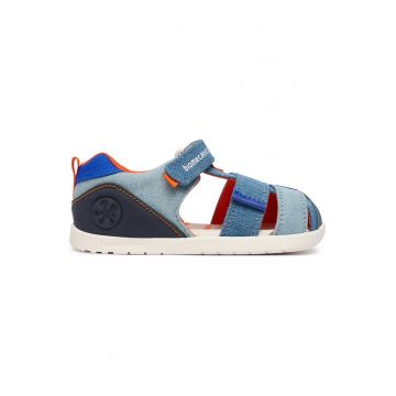 Sandale copii -  material textil - albastru - sistem inchidere Velcro