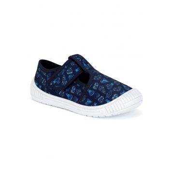 Sandale copii -  material textil - bleumarin - stil casual