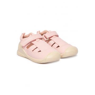 Sandale copii -  material textil - roz - plat