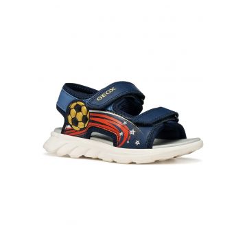 Sandale copii -  piele ecologica - albastru - sistem inchidere Velcro