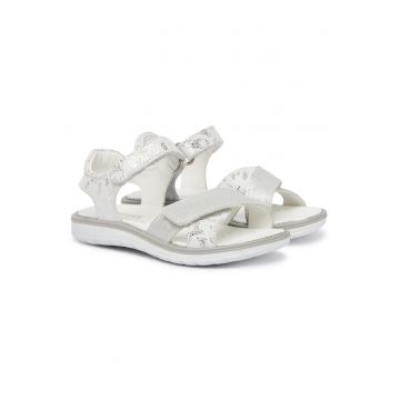 Sandale copii -  piele naturala - argintiu - inchidere Velcro