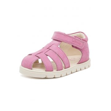 Sandale copii -  piele naturala - violet - sistem inchidere Velcro