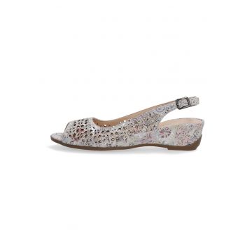 Sandale cu talpa wedge si varf rotund