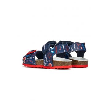 Sandale cu velcro SpiderMan - Rosu englez/Bleumarin