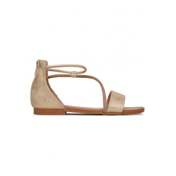 Sandale dama -  auriu - material sintetic