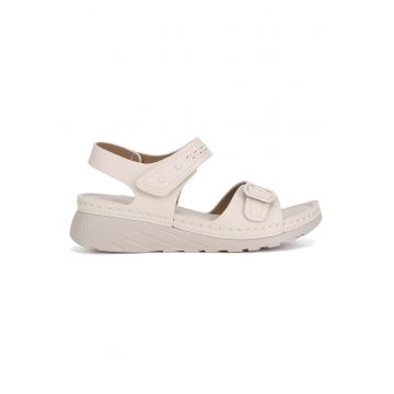 Sandale dama -  bej - material sintetic -