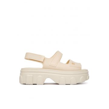 Sandale dama -  bej - material sintetic - sistem inchidere Velcro