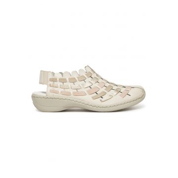 Sandale dama -  bej - material sintetic