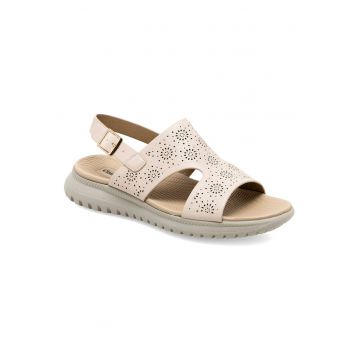 Sandale dama -  bej - sintetic - 64897 - Bej