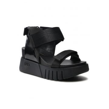 Sandale dama - DELTA RUN -  Textil - Negru