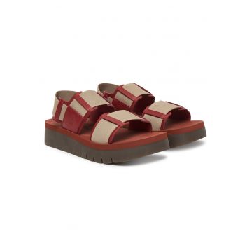 Sandale dama  din piele naturala - multicolor