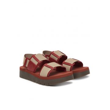 Sandale dama  din piele naturala - multicolor