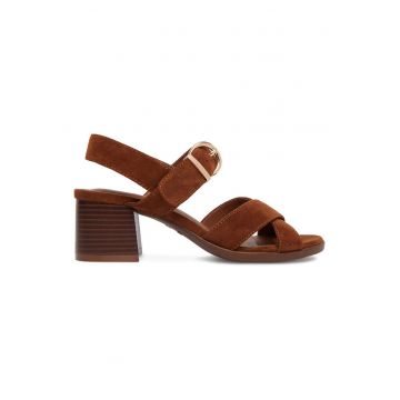 Sandale dama -  maro - clasic - textil