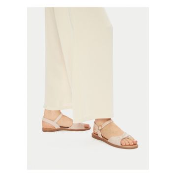 Sandale dama -  material sintetic - bej -