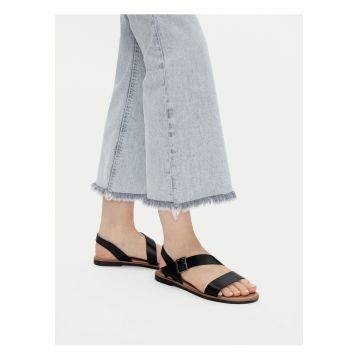 Sandale dama -  material sintetic - negru -