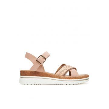 Sandale dama -  material sintetic - roz