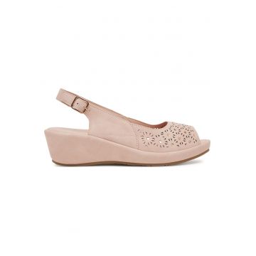 Sandale dama -  material sintetic - Roz