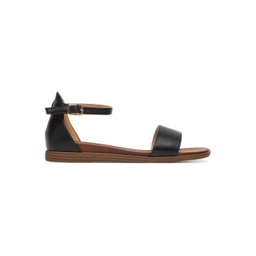 Sandale dama -  material textil - Negru