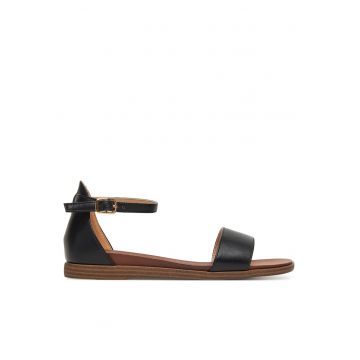 Sandale dama -  material textil - Negru
