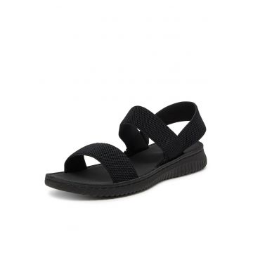 Sandale dama -  material textil - negru -