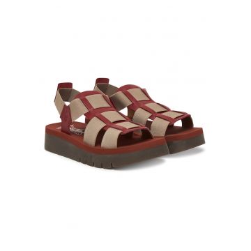 Sandale dama -  multicolor - piele naturala