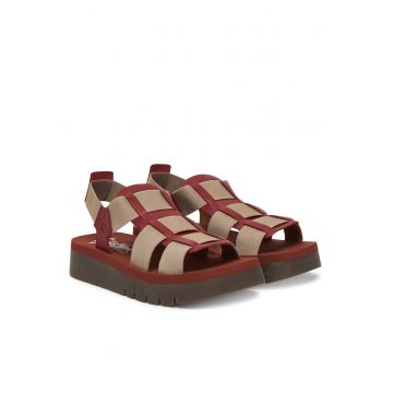 Sandale dama -  multicolor - piele naturala