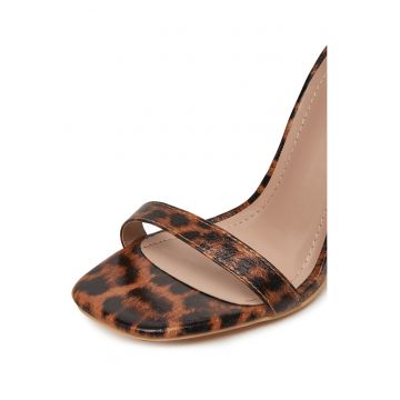 Sandale dama -  multicolor - toc stiletto - material sintetic -