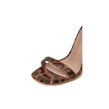 Sandale dama -  multicolor - toc stiletto - material sintetic -