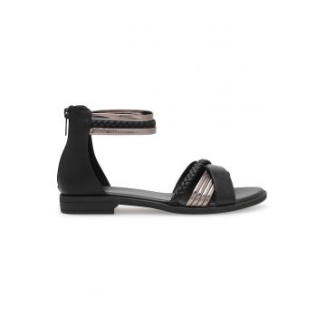 Sandale dama -  negre - material sintetic -