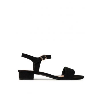 Sandale dama -  negru - material sintetic - inchidere cu catarama -