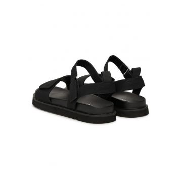 Sandale dama -  negru - material sintetic - inchidere cu scai -
