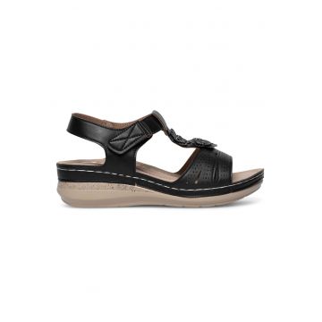 Sandale dama -  negru - material sintetic -