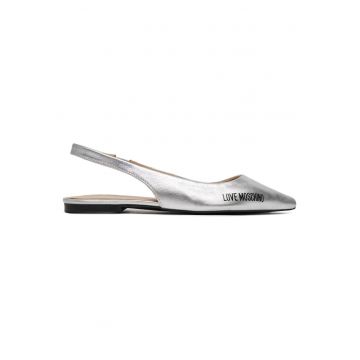 Sandale dama -  piele naturala - argintiu -