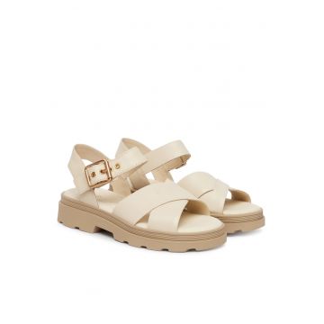 Sandale dama -  piele naturala - bej -
